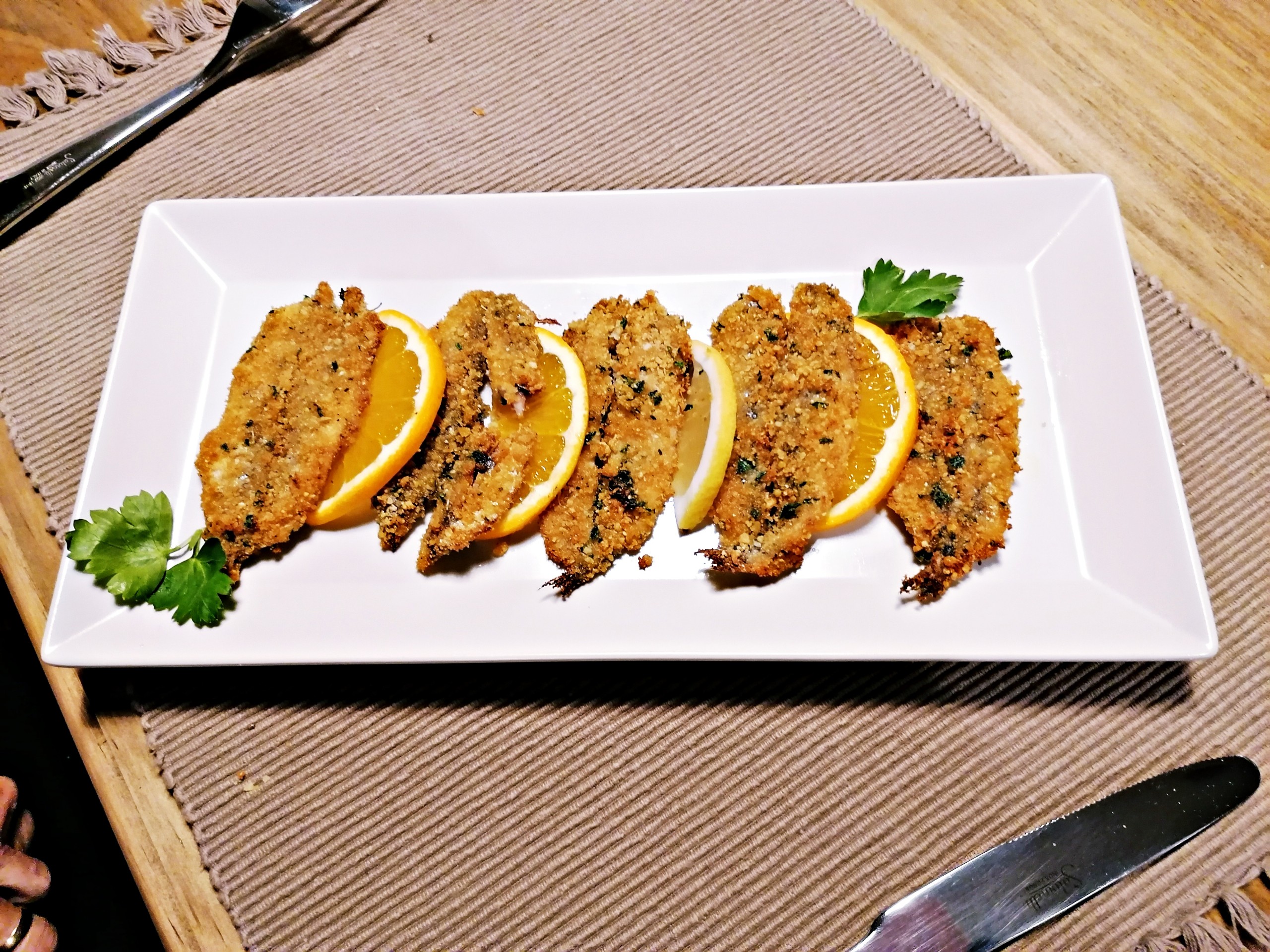 Filetti di alici gratinate al forno